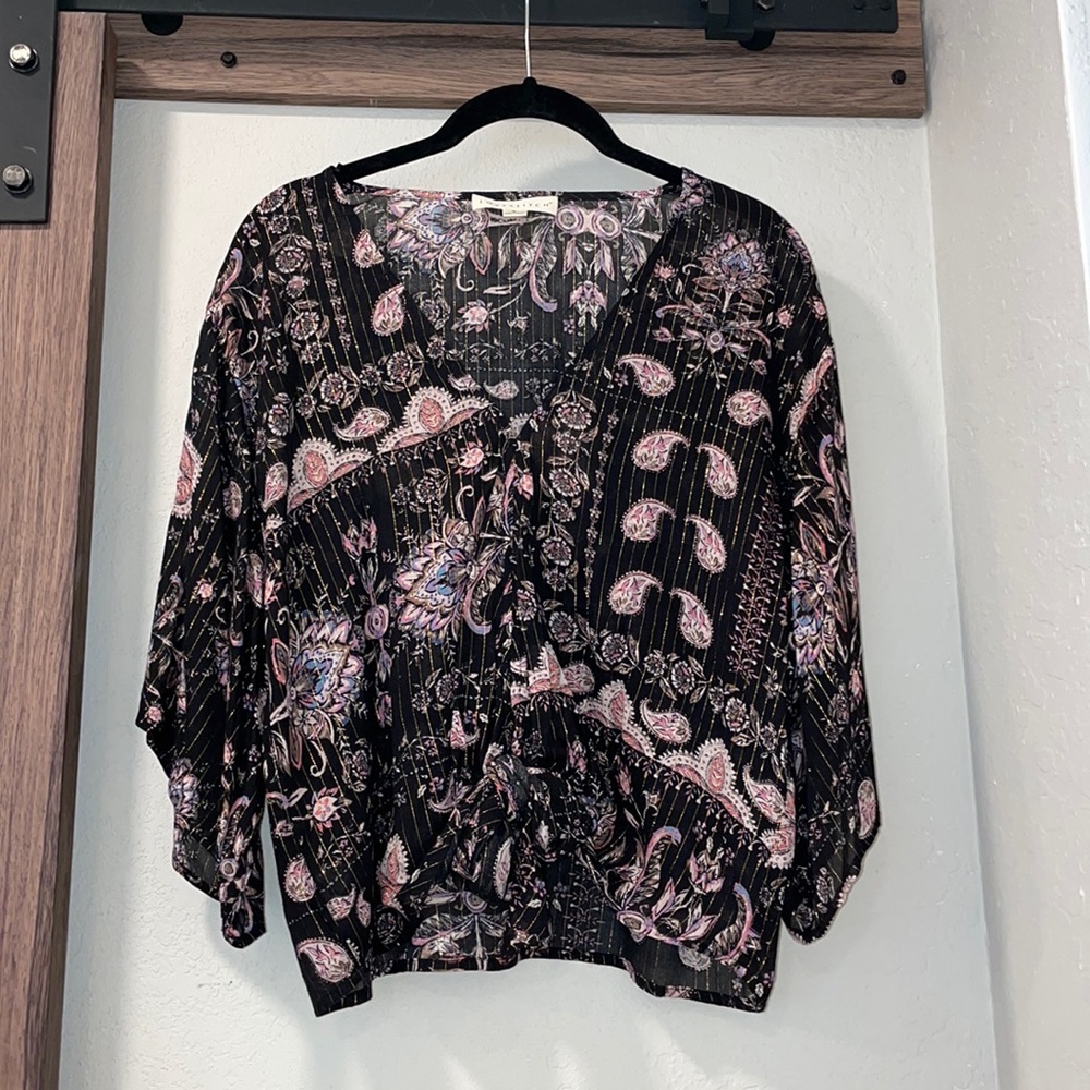 Boho Tie Front Blouse